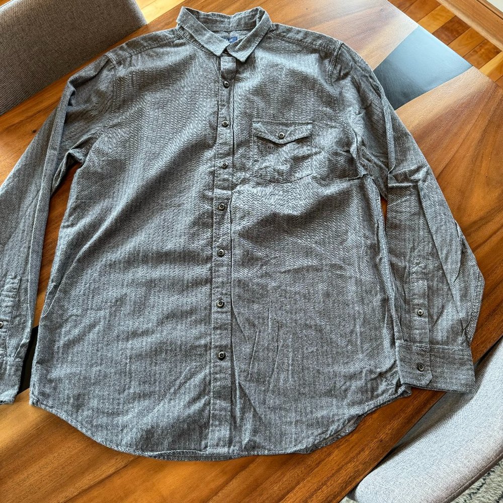 American Eagle Mens Gray Long Sleeve Flannel Shirt XLT NWT - Picture 4 of 11